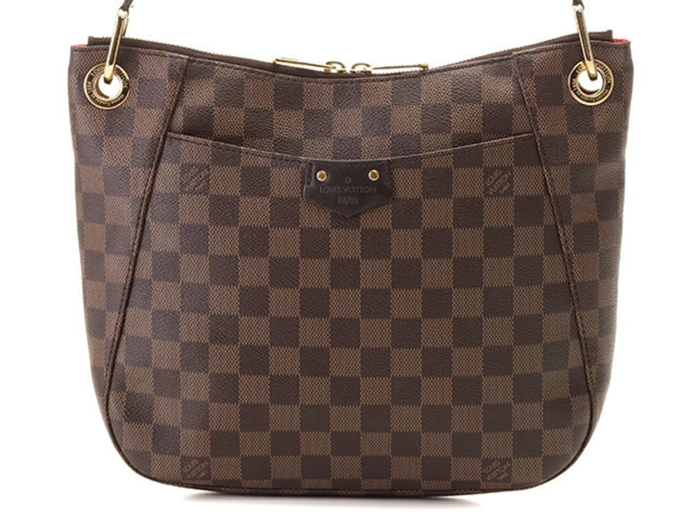 LOUIS VUITTON South Bank Shoulder Bag Damier Ebene Brown tassel